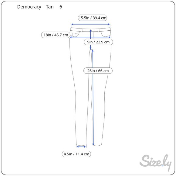 Democracy Ab Technology Skinny Ankle Jeans Size 6 Brown Stretch Denim 31x26 - Picture 15 of 15